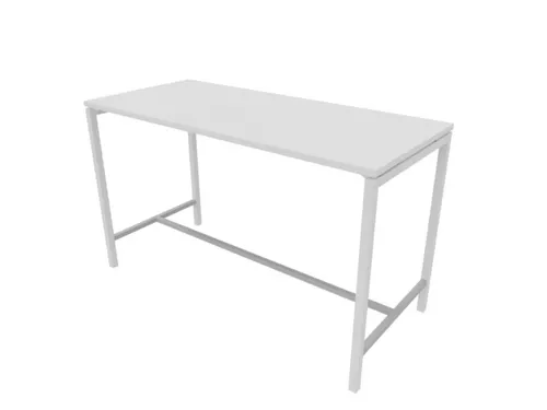 statafel,HxBxD 1070x1800x800mm,hoekig,met 4-voeten wit,blad wit