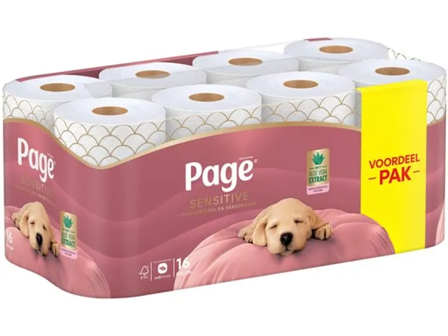 Toiletpapier Page Sensitive Aloë Vera 3-laags wit 140vel