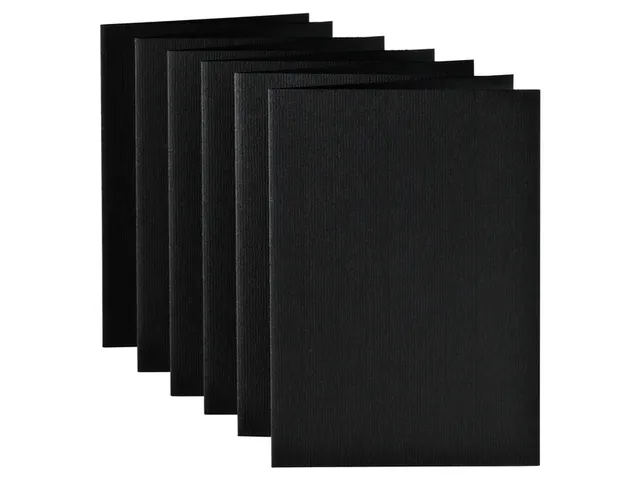Correspondentiekaart Papicolor dubbel 105x148mm ravenzwart pak à 6 st