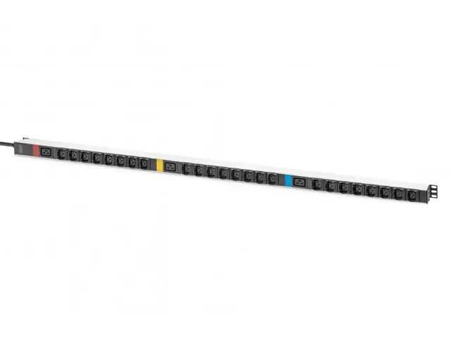 IT BASIC PDU 3PH 16A 24xC13 3xC19 Verticaal 3m kabel IEC309 Zwart
