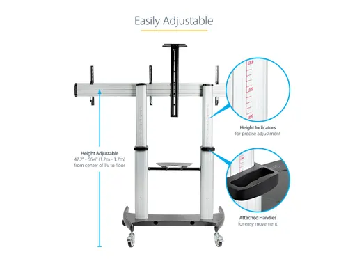 Dual TV Standaard op Wielen voor 37-60 Inch VESA TV's