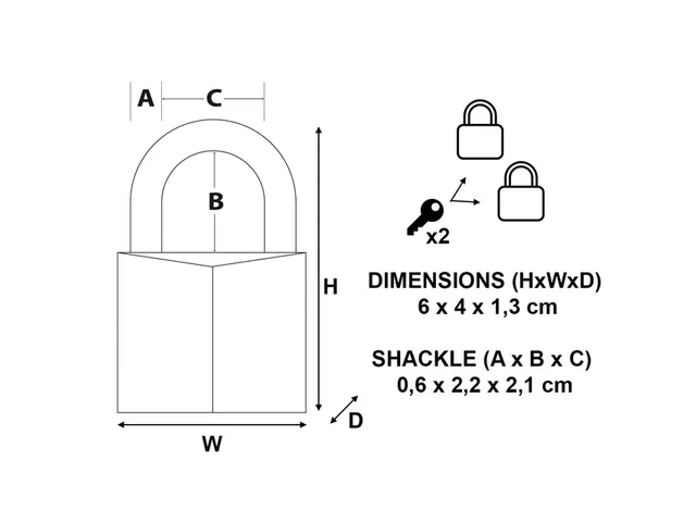 Cadenas Master Lock 2 verrouillage égal laiton 40mm