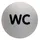 Infobord Pictogram Durable 4907 Wc Rond 83mm rvs