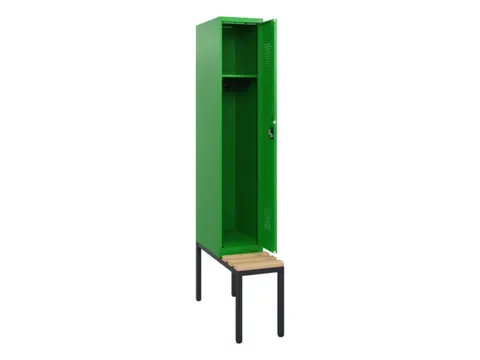 locker met bank,HxBxD 1950x300x815mm,1vak,vak B 300mm,cilinderslot