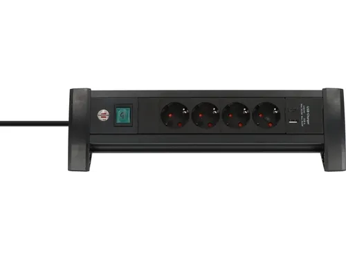 Stekkerdoos Brennenstuhl Premium 4-voudig USB-C en USB-A zwart