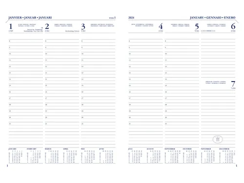Agenda 2027 Ryam Executive Mundior 7dagen/2pagina's zwart