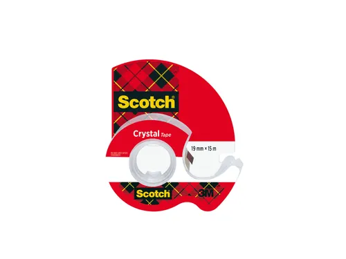 Plakband Scotch 600 19Mmx15M Crystal Clear + Handafroller