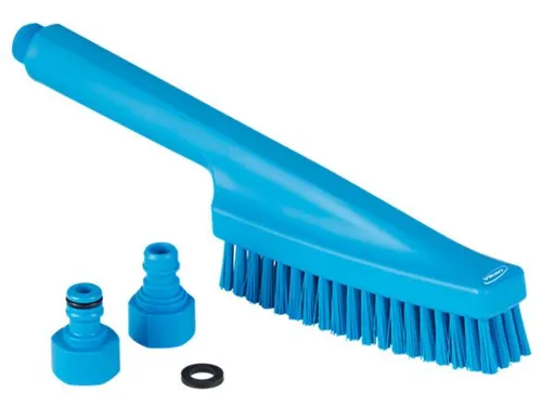 Vikan Hygiëne handborstel met waterdoorvoer blauw hard 330mm