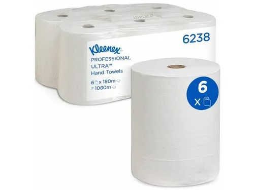 handdoekrol 6238 Ultra Airflex 2-laags wit 180mx19.8cm 6 stuks