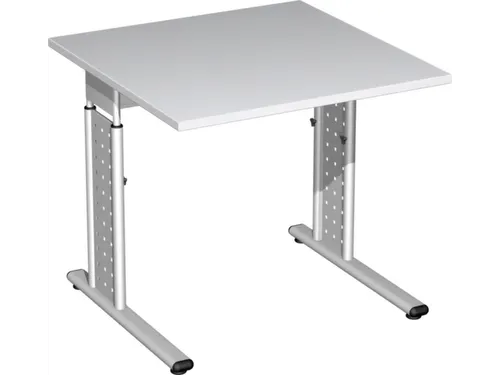 Bureau C-Poot Hxbxd 680-820X800X800Mm Lichtgrijs