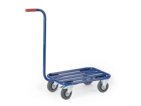 Chariot à timon force 200kg plateau Lxl 600x500mm H charge 190mm