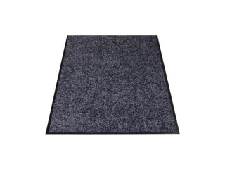 Schoonloopmat Binnen 60x90 Cm Wasbaar Grijs - 1