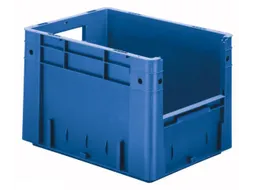 Euronorm Stapelkrat Blauw 270x400x300mm 23.3l Gesloten Grijpopening