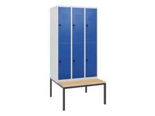 Dubbeldekse dekenkist,HxBxD 1950x900x815mm,3x2vak.,vak B 300mm - 1