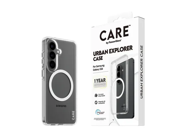 PanzerGlass CARE by Urban Explorer Case Transparent w. White Qi