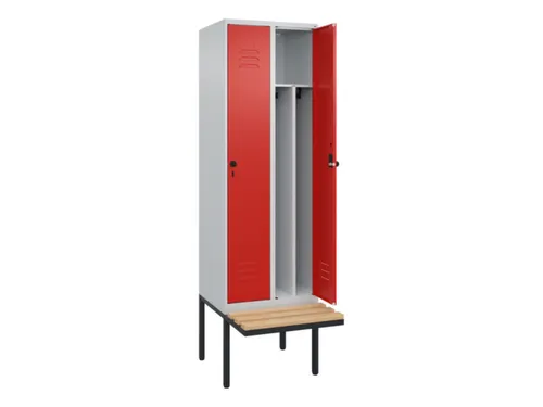 locker voor scheiding van kleding,HxBxD 2120x600x815mm,2vak