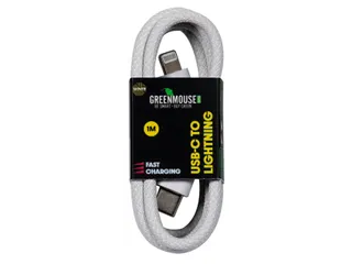 Kabel Green Mouse USB-C naar Lightning data Woven 1m - 1