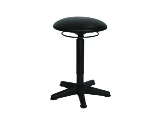 Draaikruk 430-560mm Zwart Kunstleer Gasveer Zwart Kunststof Glijders - 1