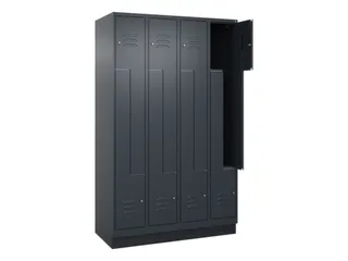 Z-garderobekast,HxBxD 1950x1200x500mm,vak B 150/300mm,cil.-slot,sokkel - 2