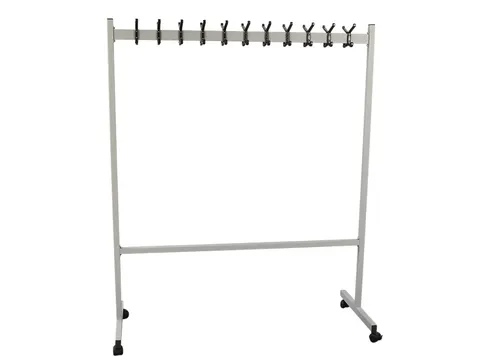 Garderoberek Vepa Bins verrijdbaar 22 haken zilver