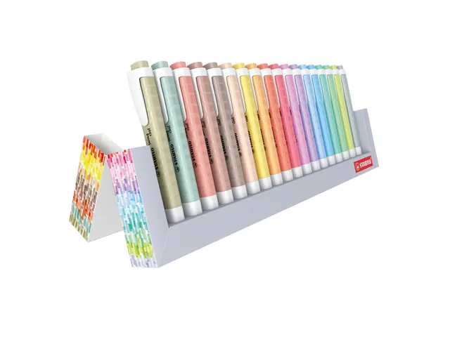 Markeerstift STABILO Swing cool nature desk set 18 stuks