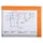 Klemplaat magnetisch PVC A4 oranje