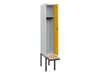 locker met bank,HxBxD 1950x300x815mm,1vak,vak B 300mm,cilinderslot - 1