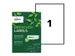 Etiket Avery LR7167-100 199.6x289.1mm recycled Wit 100 stuks