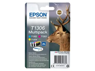 Epson T1306 XL Inktcartridge 3-Kleuren Voordeelpack - 2