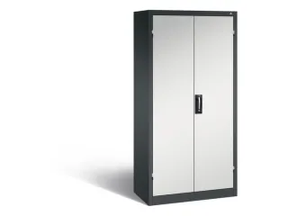 acculaadkast 1950x930x500mm 5stekkerdozen 230V cil.-slot front RAL7035 - 2