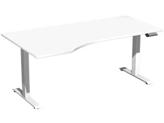 In hoogte verstelbaar bureau in vrije vorm,HxBxD 630-1280x1800x1000mm - 1