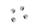 Glasbordmagneten Naga 10x10x10mm vierkant set a 4st. zilver