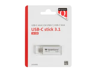 USB stick 3.1 Quantore USB-C 16GB zilver - 1