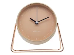 Wekker Nextime Berlin Table 14x13 cm roze metaal