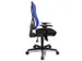 Siège Bureau Pivotant Assise Noir Dossier Maille Bleu