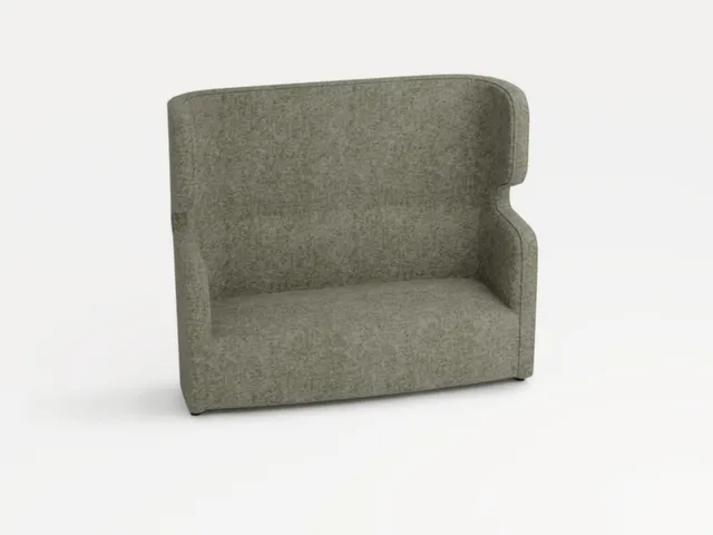 canapé,2 sièges,insonorisant,tissu gris clair,HxlxP 1330x1570x760mm