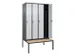 locker voor scheiding van kleding,HxBxD 2120x1200x815mm,4vak