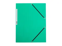 Elastomap A4 Met 3 Kleppen Karton Groen Voor 200 Vel Pak 10 Stuks