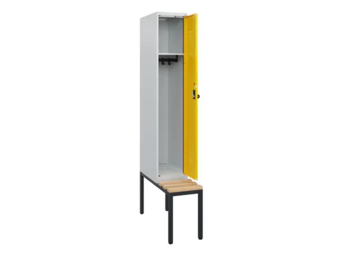 locker met bank,HxBxD 1950x300x815mm,1vak,vak B 300mm,draaigrendel