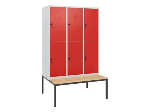 Dubbeldekse dekenkist,HxBxD 1950x1200x815mm,3x2vak.,vak B 400mm