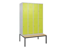 Dubbeldekse dekenkist,HxBxD 2120x1200x815mm,4x2vak.,vak B 300mm