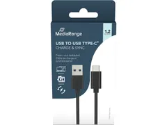 Oplaad- en datakabel 1,2m MRCS160 USB 3.0 type C zwart
