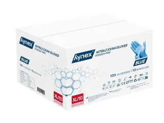 Handschoen Hynex Maat XL nitril 100stuks blauw - 3