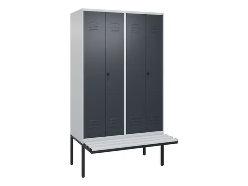 locker voor scheiding van kleding,HxBxD 2120x1200x815mm,4vak