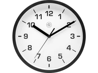 wandklok NXT dia 20cm kunststof zwart witte wijzerplaat cijferaanduidi - 1