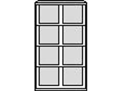 hangmappenkast,HxBxD 1321x800x622mm,4hangmappenframes,twee banen