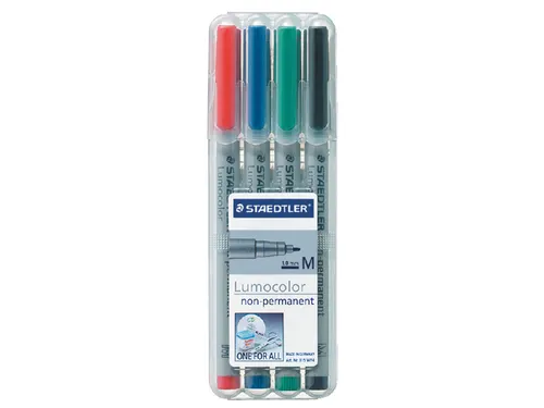 Viltstift Staedtler OHP Lumocolor 315 Non Permanent 1.0mm Assorti 4st