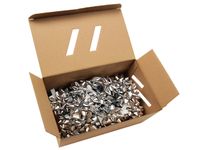 Rozetten metallic Kangaro 60mm zilver 25 stuks in doos