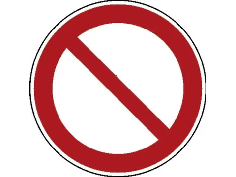 verbodsbord algemeen verbod wandbord aluminium standaard Ø 200mm