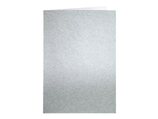 Correspondentiekaart Papicolor dubbel 105x148mm metallic zilver pak 6